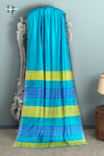Handloom Sky Blue One Inch Jaree Paad Saree
