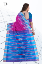 Handloom Magenta Ikkat Silk Saree