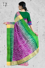 Handloom Green Ikkat Silk Saree