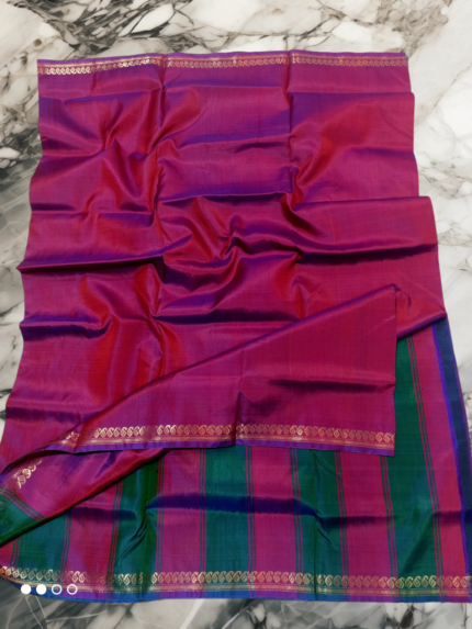 Handloom Plain Katan Silk Saree