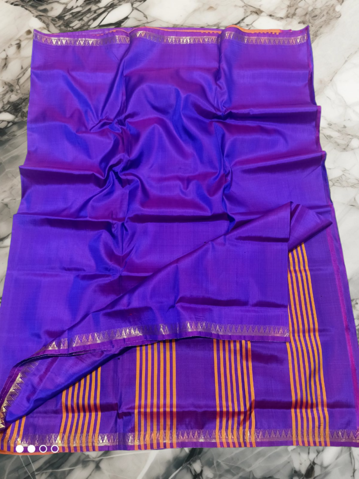 Handloom Plain Katan Silk Saree