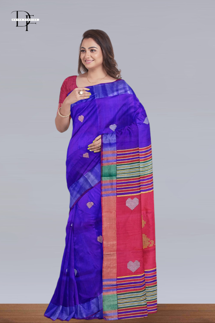 Handloom Mulberry x Pink Kalakshetra Katan Silk Saree