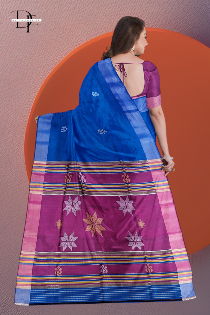 Handloom Mulberry x Magenta Kalakshetra Katan Silk Saree