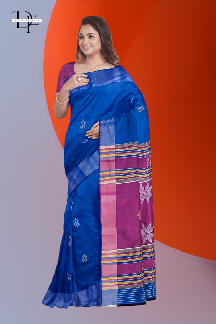 Handloom Mulberry x Magenta Kalakshetra Katan Silk Saree