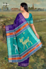 Handloom Purple x Sea Green Kalakshetra Katan Silk Saree