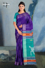 Handloom Purple x Sea Green Kalakshetra Katan Silk Saree